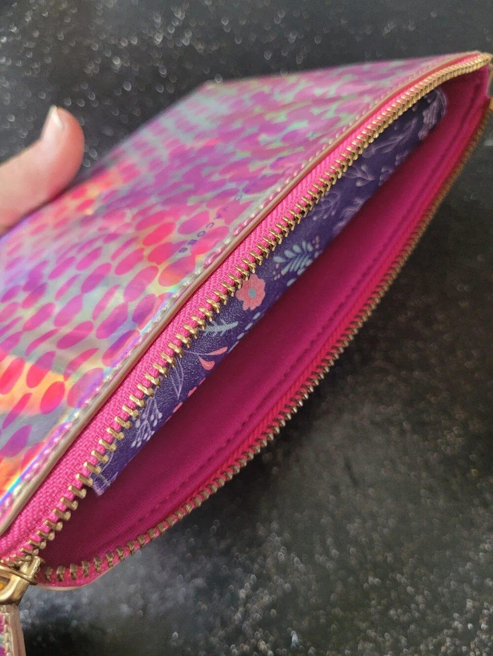 Marc by Marc Jacobs Iridescent Pink Polka Dot Tablet Pouch NWT